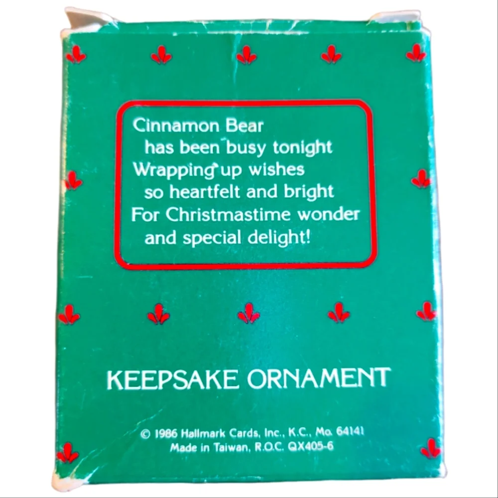 Vtg 1986 Hallmark 6th Collector's Series Keepsake Ornament Cinnamon Bear